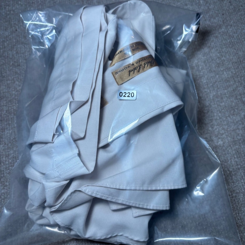 Roundtree & Yorke Gold Label Mens XL White Non-Iron Cotton Short Sleeve Shirt - Picture 7 of 7